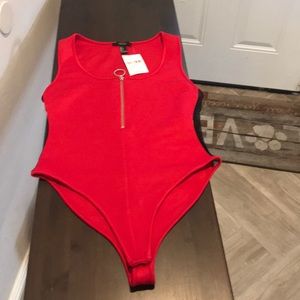 Red body suit